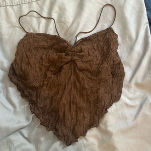 Backless Crossed Back Crop Top